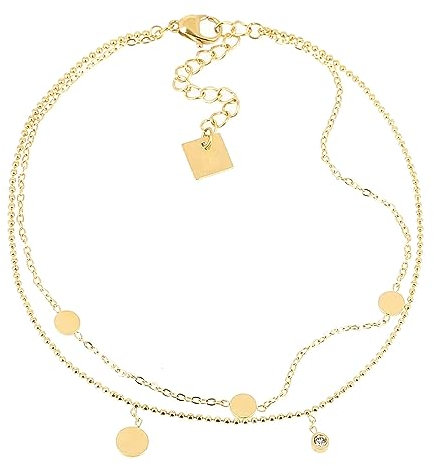 Zag Bijoux Chaîne de cheville Mélinda acier doré