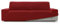 SOFASKINS® super elastischer überzug, Sofabezug 4 sitzer, atmungsaktiv, bequem und langlebig, Sofa überzug, Einfach anzubringen, Maße (230-270Cm), Farbe Rot