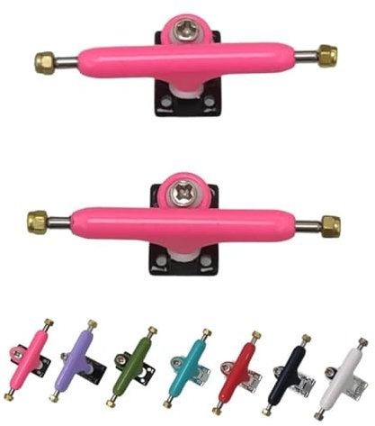 Leefai Pro Fingerboard Trucks (Achsen) 34mm G3 7 Colors Hanger Inverted Style- Pro Mini Finger Skateboard Truck with Single Axles and Pivot Cups-Hanger Color (rosa)