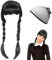 QJFHURB Wednesday Perücke Damen Wednesday Perücke Kinder Wednesday Perücke Schwarze Perücke Kinder Perücke Wendsdey Schwarze Perücke Mit Zopf Kinder Perücke Schwarz Wednesday Perücke Mit 1 Haarnetz