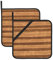 Presine originali in legno con texture colorata per barbecue, presine resistenti al calore, cuscinetti caldi, cottura al forno (confezione da 2)