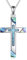 YAFEINI Kreuz Kette für Damen Sterling Silber Kreuz Anhänger Halskette Abalone Muschel Kreuz Schmuck Geschenke für Mädchen Männer (Kreuz Abalone Türkis)