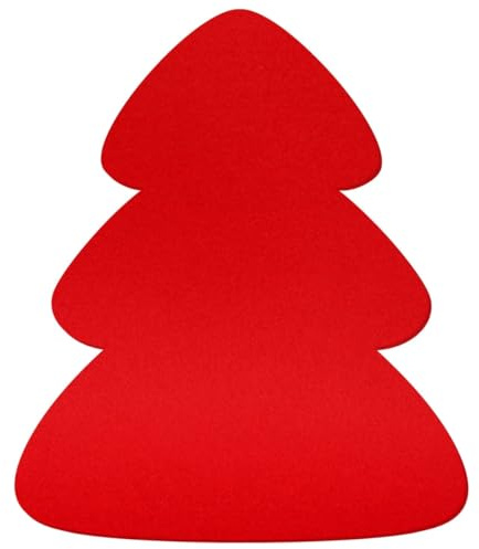 Árbol de Navidad de fieltro rojo, para manualidades, 3-60 cm, paquete con:10 unidades, altura: 30 cm de alto