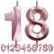 18th Geburtstagskerze, 3D Design Roségold Glitter Nummer Kerzen, Cake Topper Dekorationen, Kuchen Kerze für Geburtstagsparty, Hochzeitstag, Baby-Dusche, Party-Dekoration