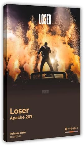 bpoejge Apache 207 Poster, beliebtes Rapper-Hip-Hop-Musik-Rap-Album, Loser-Cover-Fans, Geschenk, Leinwand, Poster, Schlafzimmer, Dekoration, Landschaft, Büro, Raumdekoration, Geschenk, 60 x 90 cm