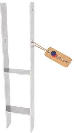 GeZu Impex Support de poteau H Galvanisé à chaud Lot de 8 91 x 400 mm ancre platine bois pied poteaux clôture