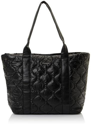 Munich Cover FW25 Shopper C/Schwarz, Taschen und Rucksäcke für Damen, Schwarz/Weiß, groß