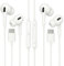 KP TECHNOLOGY 2 Pack In-Ear Wired Earphones for Nothing CMF Phone 2 Pro, Wired Headphones, Earbuds with USB Type C Interface (WHITE)