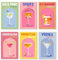 CharmBurst Malen Nach Zahlen Cocktails Set, 6 pièces pour DIY, ensemble de peinture à l'huile peint à la main pour adultes et débutants, avec pinceaux et peintures acryliques, 15 x 20 cm