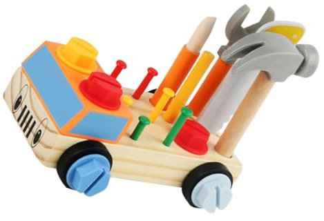 POPETPOP 1Satz Montessori Schraubendreherbrett für Pädagogisches Kommunikation Kreatives Spielzeugauto zum Zusammenbauen und Spaß