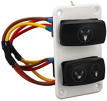NIZUUONE Marine Toilet Switch Panel Boat Toilet Control Panel RV Switch 12V 24V DC with Water Inlet Drainage Integrated Function for Yachts RVs Super Flush Electric
