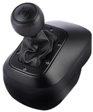 DOYO Gear Shifter for Logitech G29, Sim Racing Wheel Gear 6-Speed H-Pattern Shifter with Push Down Reverse Gear, Durable ABS Construction & Hand-Stitched Leather, Secure Clamp Mount for Sim Racing