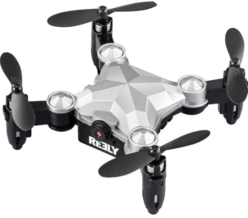 Reely Suitcase mini Drone Quadrocopter RtF Einsteiger, Kameraflug Silber-Schwarz
