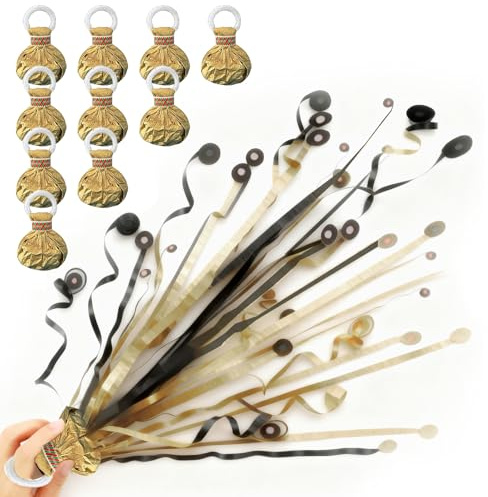 Serpentinas Fiesta, FainFun 10 Piezas Tira Serpentina, Serpentinas de Mano | Serpentinas Boda, Streamers Popper, para Cumpleaños, Navidad, Carnaval, Halloween,Graduaciones