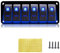 Geloo Pannello Interruttori 6 Gang, 12 V 24V Impermeabile Pannello Controllo Interruttori con a Levetta LED per Auto Barca Camper (Blue)