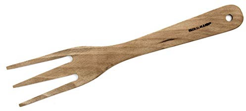 Fackelmann tenedor de trinchar. Tres dientes color madera natural, utensilios de madera para cocina, para trinchar carne asada, cocinar, wood 25x4,5cm, 1ud