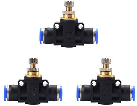 6mm Luftschlauch Pneumatischer Push Connector, Drosselrückschlagventil Durchflussregler, Pneumatische Luftstromregler, Drosselventil Drehzahlregelventil, Rohr Wasserschlaucharmaturen