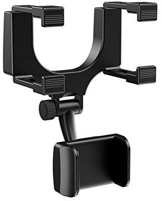 Surakey Handyhalterung Auto Rückspiegel,Universal Autotelefonhalter 360 Grad Drehbar Auto Rückspiegel Halterung Universal KFZ Smartphone Handyhalter für Navi Handys Smartphones Breite 3 bis 5,5 Zoll