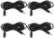 Haisheng 4Pcs Extension Cord, 5.5mm x 2.1 mm Extension Lead DC 12V Power Extension Cable Supply Adapter Electrical Cable Extender Cord Compatible with CCTV Camera Led Router Printer Audio Speaker