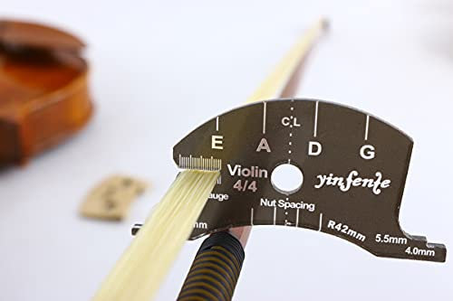 Yinfente 4/4 Violine Brücke Reparatur Referenz Werkzeug Griffbrett Schaber Herstellung Vorlage Werkzeug Schwarz Violine Making Tools Cello-Tools (Cello)