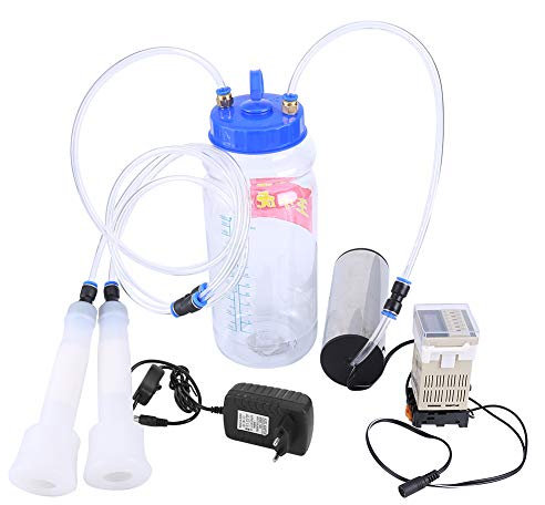 Ordeñadora eléctrica Portble de 2 litros con Controlador de Pulso para Oveja y Vaca Máquina de ordeño Ordeñadora doméstica Conjunto de máquinas Bomba Manua