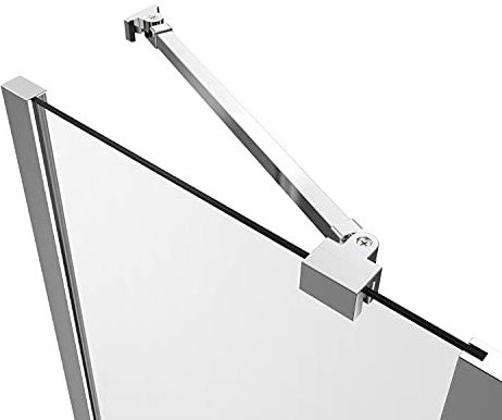 Duschkabine Stabilisator, Stabilisierungsstange für Duschwand 500 mm für Glasdicke 5-8 mm mit Gelenk flexibel 360°drehbar Aluminium für Dusche Walk-in Duschwände