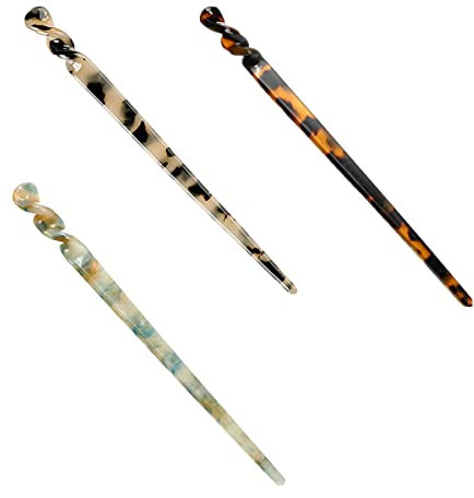3 Pcs Acetate Hair Sticks Long Hair Sticks Vintage Hair Chopstick Vintage Hair Pins for Girl Woman Hairstyles