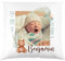 Striefchen® Kissen als Geschenk zur Taufe oder Geburt mit Namen & Datum - Teddybär - Babygeschenk oder Geburtskissen Foto