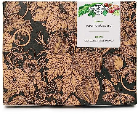 Tabak-Raritäten (Bio) - Samen-Geschenkset mit Saatgut für 4 Bio-Sorten Rauchtabak zum Selberanbauen