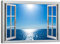 canvashop Quadri Moderni Soggiorno Finestra aperta Sul Mare aperto 100X70 Cm Quadro Su Tela Canvas Stampe Da Parete