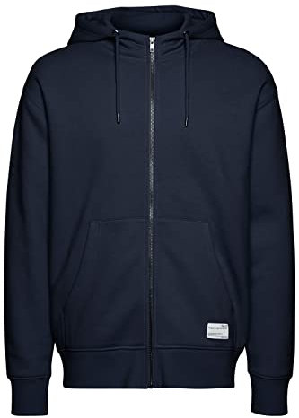 !Solid SDLenz Zipper Herren Sweatjacke Cardigan Jacke Hoodie mit Kapuze und Taschen Oversize, Größe:2XL, Farbe:Insignia Blue (194010)