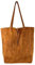 énvo - Shopper aus italienischem Wildleder für Damen, Größe L (33 x 13 x 37 cm), Innenfutter aus Polyester, Camel, 33x13x37 cm