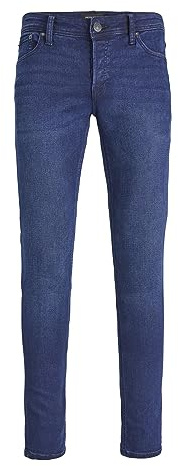 JACK & JONES Men's Slim Fit Blue Jeans Low Rise Button Fastening Denim Pants for Men