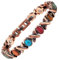 EnerCoppeX Bracelet de cheville magnétique pour femme 99,99 % cuivre pur 3500 Gauss Bracelet de cheville magnétique adapté pour les voyages et les fêtes (A)