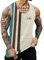 callmo Tanktop Herren Gym, Tank Top Hawaii-Print Sportstil Muskelhemden Training Tanktops Ärmellos Tankshirts Print Tshirt Atmungsaktives Funktionsunterwäsche Racerback Tankshirt T, Blau, XL