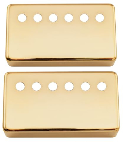 Musiclily Pro 49,2mm Neusilber Legierung Gitarre Humbucker Abdeckung Humbucker Pickup Covers für American E-Gitarre, Gold(2er Set)