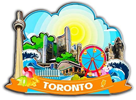 Toronto Ontario Kanada Magnet Kühlschrankmagnet Holz 3D Sehenswürdigkeiten Reise Sammlerstück Souvenirs Dekorative Magnete handgefertigt -2209