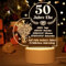 Vetbuosa Goldene Hochzeit Geschenke, Goldene Hochzeit Deko - Acryl Nachtlampe, Deko goldene Hochzeit, 50. Hochzeitstag Geschenke für Frau Frauen Männer Paare Ehemann