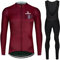 Herren Radsportanzüge mit Thermofleecefutter Langarm Winter Radtrikot Set Radfahren Kleidung Langärmeliges Fahrradtrikot Fahrradhose mit Sitzpolster + Gel Pad9D (C4,M)