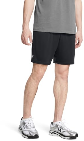 Under Armour Men's Tech 7 Inch Shorts, (001) Black / / White, Medium