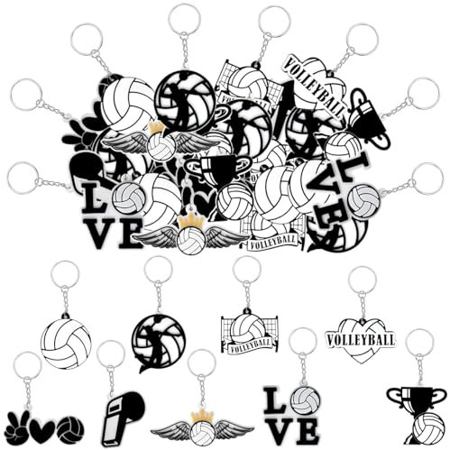 MEIYIFAN 36 pezzi pallavolo portachiavi, portachiavi sportivi, bomboniere sportive per bambini scuola Sport Reward