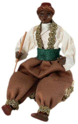 FRITZ COX RuCo Krippenfigur - Elefantenreiter Alba | Sammelfigur der Krippenserie RuCo | deutsche Handarbeit | bewegliche Ankleidekrippenfigur | hochwertige Stoffe