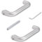 Emuca - Poignées pour serrures de portes en verre pour intérieur, Modèle en U, Aluminium, Anodisé mat