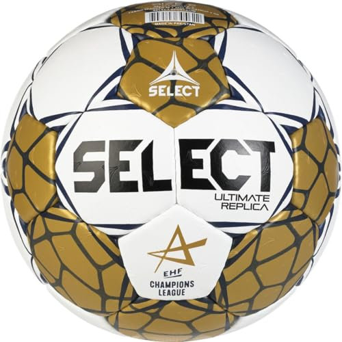 Select Handball Ultimate Replica EHF Champions League v24, Weiss Gold blau