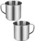 Luxshiny Taza De Café De Acero Inoxidable Con Asa 2 Tazas De Metal De 100 Ml Taza Para Acampar Tazas De Té Aptas Para Lavavajillas Taza De Cepillo De Irrompible Para Viajes En Casa