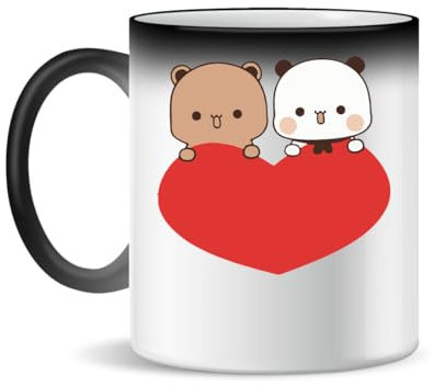Forsca Bubu Dudu Love Heart Ceramic Tea Coffee Mug 330ml Magic White Pink Black 330ml