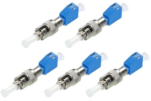 sourcing map Glasfaser-Adapter, ST-Stecker, LC-Buchse, Singlemode-Simplex-Adapter, ST-LC UPC, für Netzwerk-Internetanschluss, 2 Stück