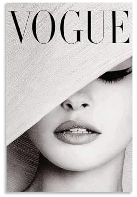 LETOOUY Vintage Vogue Magazine Cover Poster Dekorative Malerei Leinwand Wandkunst Wohnzimmer Poster Schlafzimmer Malerei,Wandkunst Bilddruck Moderne Familienzimmer Dekor 08x12inch(20x30cm)