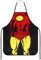 TOPWAYS Novelty Funny Apron, Kitchen Chef BBQ Baking Aprons for Men, Cooking Sexy Aprons Pinafore for Women, Prank Dress Joker Pinny Bib Secret Santa Funny Gifts (Iron Man)