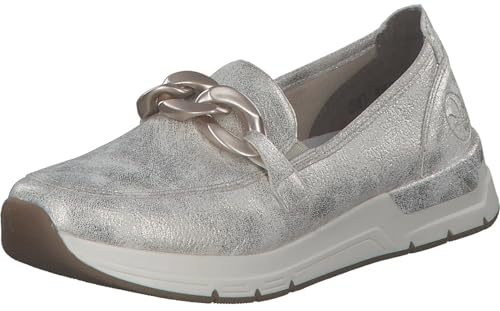 Rieker Damen Slipper Damen schwarz-kombiniert